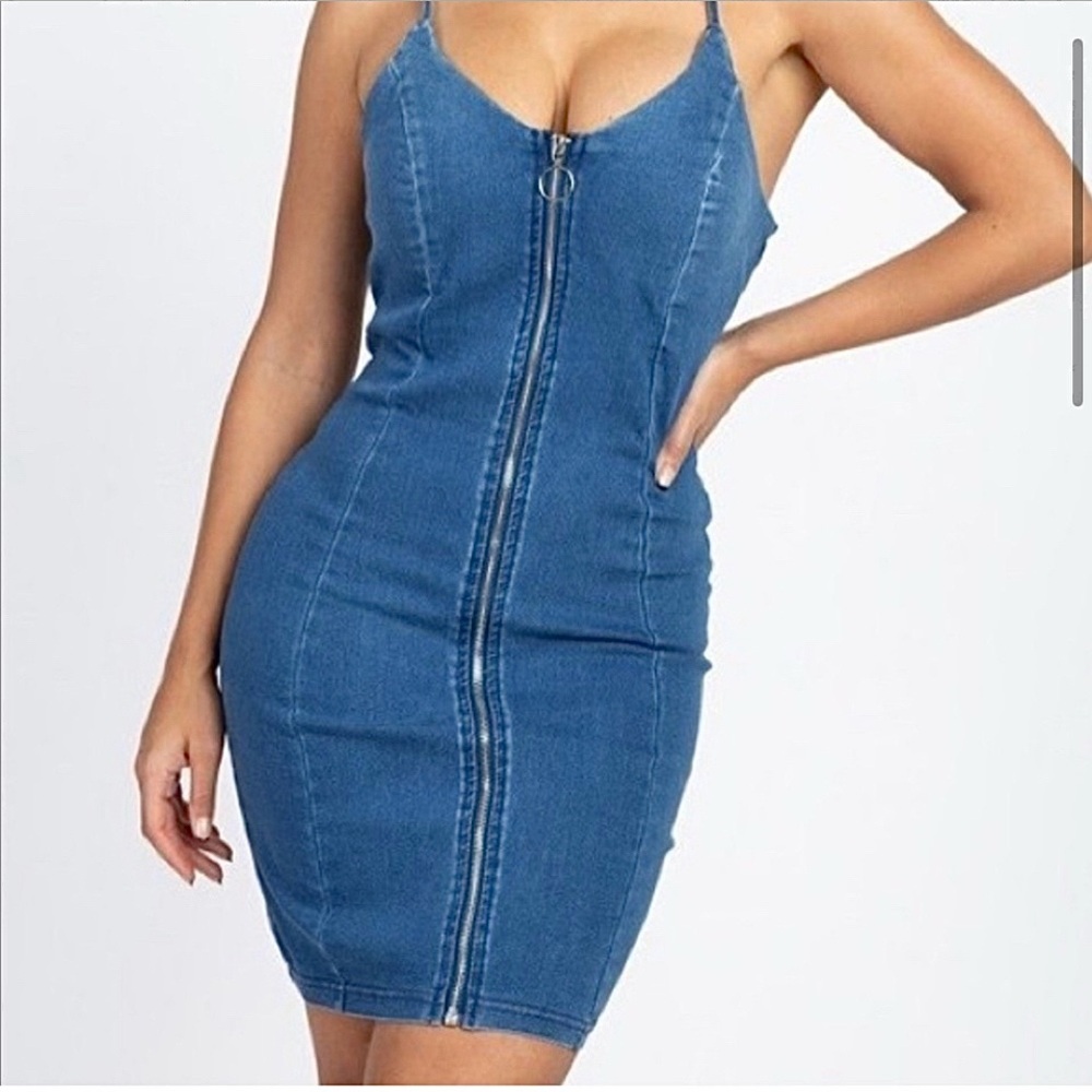 Denim Bodycon Mini Dress